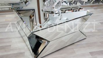 Diagonal Model Aynalı Orta Sehpa