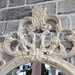 Vintage Taç Model Çatlak Altın Krem Renk Dekoratif Ayna-12