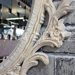 Vintage Taç Model Çatlak Altın Krem Renk Dekoratif Ayna-16
