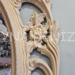 Vintage Taç Model Çatlak Altın Krem Renk Dekoratif Ayna-19