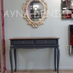 Vintage Taç Model Çatlak Altın Krem Renk Dekoratif Ayna-7
