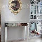 Vintage Taç Model Krem Renk Dekoratif Ayna-5