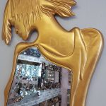 Kız Model Altın Renk Boy Aynası-3