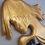 Kız Model Altın Renk Boy Aynası-9