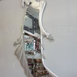 Kız Model Gümüş Renk Boy Aynası-3