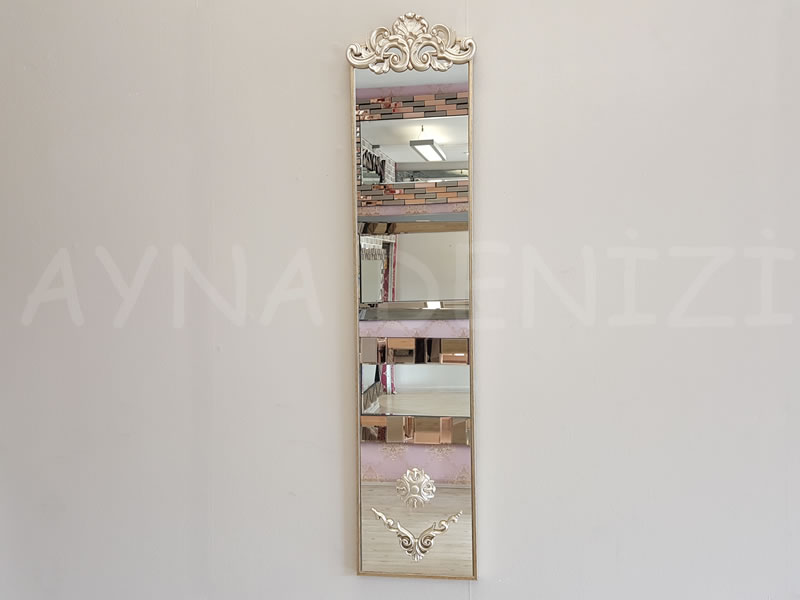 Vanetta Model Gümüş Renk Dekoratif Niş Ayna