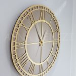 Golden Roma Bronze Model Altın Bronz Renk Dekoratif Aynalı Duvar Saati-10