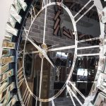 Güneş Silver Black Model Gümüş Renk Dekoratif Aynalı Duvar Saati-15
