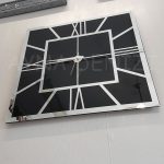 Silver Quare Black Model Gümüş Siyah Renk Dekoratif Aynalı Duvar Saati-5