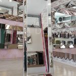 Ayna Çerçeveli Model Gümüş Renk Ayaklı Boy Aynası-2