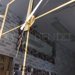 Golden Quare Black Model Altın Siyah Renk Dekoratif Aynalı Duvar Saati-18