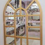 Galata Model Altın Renk Dekoratif Pencere Ayna-2