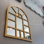 Galata Model Altın Renk Dekoratif Pencere Ayna-7