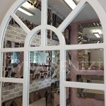 Galata Model Beyaz Renk Dekoratif Pencere Ayna-16