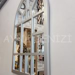 Galata Model Gümüş Renk Dekoratif Pencere Ayna-10