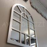 Galata Model Gümüş Renk Dekoratif Pencere Ayna-5