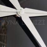 Silver Latin Black Model Gümüş Siyah Renk Dekoratif Aynalı Duvar Saati-16