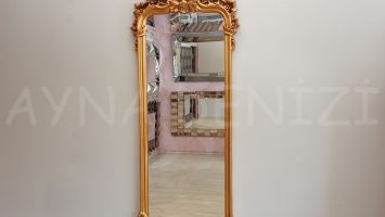 Vintage Madam Model Altın Renk Boy Aynası