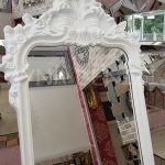 Vintage Madam Model Beyaz Renk Ayaklı Boy Aynası-13