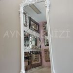 Vintage Madam Model Beyaz Renk Boy Aynası-7
