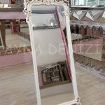 Vintage Madam Model Eskitme Beyaz Renk Ayaklı Boy Aynası-10