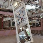 Vintage Madam Model Eskitme Beyaz Renk Ayaklı Boy Aynası-6