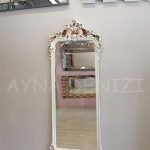 Vintage Madam Model Eskitme Beyaz Renk Boy Aynası-12