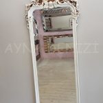 Vintage Madam Model Eskitme Beyaz Renk Boy Aynası-8