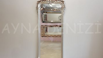 Vintage Madam Model Gümüş Renk Boy Aynası