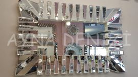 Akustik White Small Silver Model Beyaz Şeffaf Renk Modern Ayna