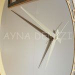 Golden Matris Bronze Model Altın Bronz Renk Dekoratif Aynalı Duvar Saati-21