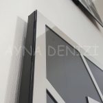 Silver Quare Smoked Model Gümüş Füme Renk Dekoratif Aynalı Duvar Saati-12