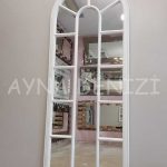 Lecce Model Beyaz Renk Dekoratif Pencere Ayna-5