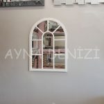 Modena Model Beyaz Renk Dekoratif Pencere Ayna-12