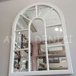 Modena Model Beyaz Renk Dekoratif Pencere Ayna-14
