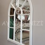 Modena Model Beyaz Renk Dekoratif Pencere Ayna-15