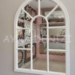 Modena Model Beyaz Renk Dekoratif Pencere Ayna-16