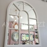 Modena Model Beyaz Renk Dekoratif Pencere Ayna-17