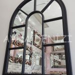 Modena Model Siyah Renk Dekoratif Pencere Ayna-14