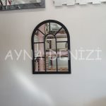 Modena Model Siyah Renk Dekoratif Pencere Ayna-18