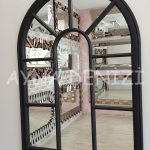 Modena Model Siyah Renk Dekoratif Pencere Ayna-4