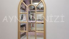 Padova Model Altın Renk Dekoratif Pencere Ayna