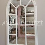 Padova Model Beyaz Renk Dekoratif Pencere Ayna-2