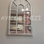 Padova Model Gümüş Renk Dekoratif Pencere Ayna-15