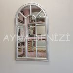 Padova Model Gümüş Renk Dekoratif Pencere Ayna-6
