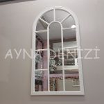 Ravenna Model Beyaz Renk Dekoratif Pencere Ayna-8