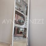 Matmazel Model Eskitme Beyaz Renk Boy Aynası-8