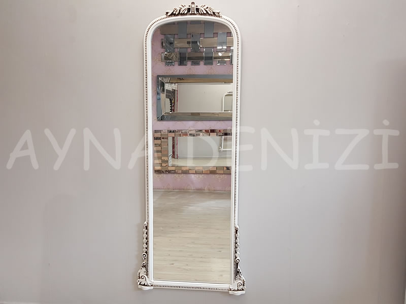 Matmazel Model Eskitme Beyaz Renk Boy Aynası