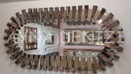 Güneş Piyano Black Bronze Model Siyah Bronz Renk Modern Ayna