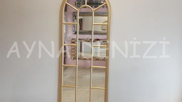 Lecce Model Altın Renk Dekoratif Pencere Ayna